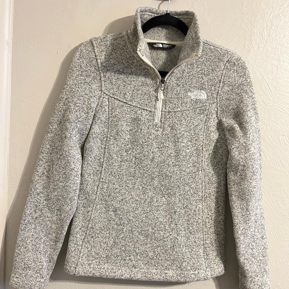 The North Face Light Gray Fleece Pullover